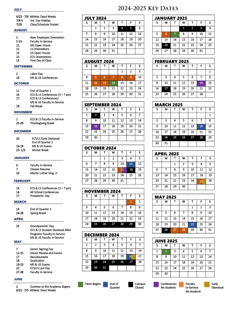 Key Dates Pulaski Academy